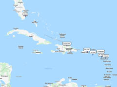 Celebrity Cruises Eastern Caribbean 10-day route